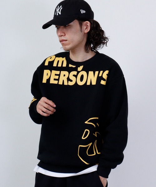PERSON'S（パーソンズ）の「PERSON'S 裏起毛プリントクルートレーナー（スウェット・メンズ・ブラック/ホワイト/チャコール・LL/L/M）」の17枚目の写真
