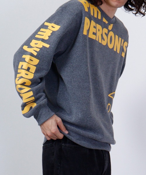 PERSON'S（パーソンズ）の「PERSON'S 裏起毛プリントクルートレーナー（スウェット・メンズ・ブラック/ホワイト/チャコール・LL/L/M）」の10枚目の写真