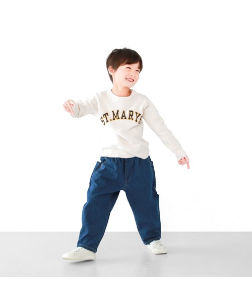 L.COPECK(エルコペック)の「デニムシェフパンツ(デニムパンツ・キッズ・ネイビー/カーキ/ベージュ/ダークネイビー・120cm/100cm/110cm/130cm/140cm/90cm)」の7枚目の写真