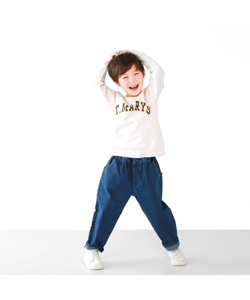 L.COPECK(エルコペック)の「デニムシェフパンツ(デニムパンツ・キッズ・ネイビー/カーキ/ベージュ/ダークネイビー・120cm/100cm/110cm/130cm/140cm/90cm)」の6枚目の写真