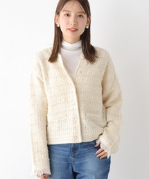 LEPSIM | 5ゲージツイードパールカーディガン　971250(カーディガン/ボレロ)