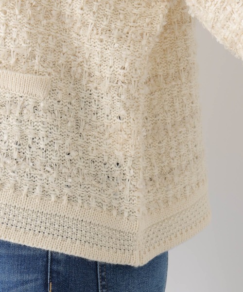 LEPSIM（レプシィム）の「5ゲージツイードパールカーディガン　971250（カーディガン/ボレロ・レディース・ブラック/オフホワイト・FREE）」の18枚目の写真