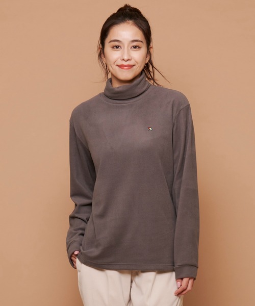 Arnold Palmer(アーノルドパーマー)の「ベアスムース シェア タートルネック(Tシャツ/カットソー・レディース・ホワイト/ブラック/チャコールグレー・M/L/S/LL/XS)」の1枚目の写真