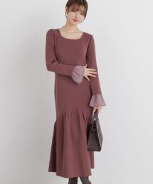 PROPORTION BODY DRESSING | マーメイドドッキングスリーブニットワンピース / 1213240101(ワンピース)