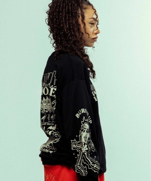 GRIMEY（グライミー）の「GRMY(GRIMEY)/グライミー/LONG SLEEVE TEE②（Tシャツ/カットソー・メンズ・ブラック/その他3・M/L/XL）」の4枚目の写真