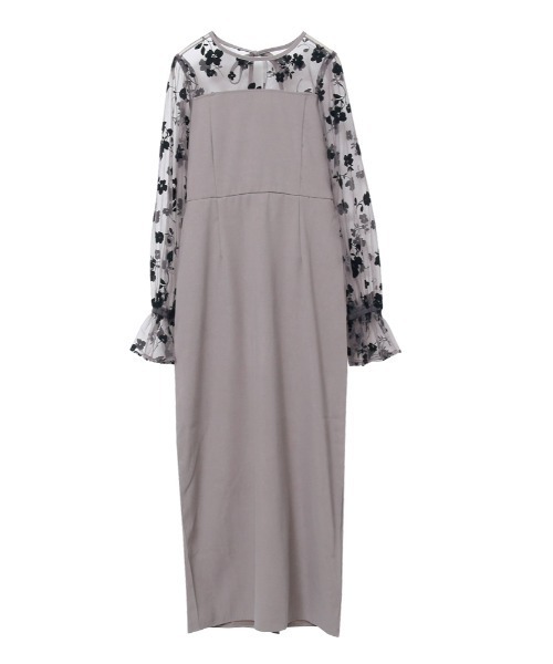 Rejoule（リジュール）の「花柄シアーチュールロングワンピース