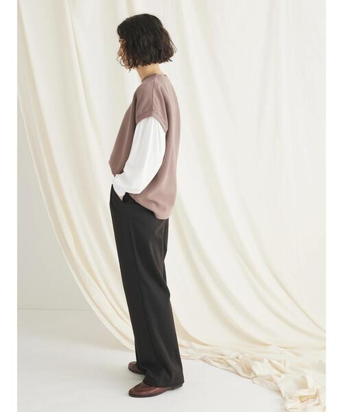 CRAFT STANDARD BOUTIQUE(クラフトスタンダードブティック)の「起毛ワッフルレイヤード風プルオーバー(Tシャツ/カットソー・レディース・オレンジ/モカ/ブラック・FREE)」の6枚目の写真