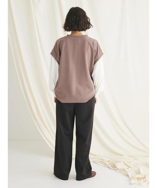 CRAFT STANDARD BOUTIQUE(クラフトスタンダードブティック)の「起毛ワッフルレイヤード風プルオーバー(Tシャツ/カットソー・レディース・オレンジ/モカ/ブラック・FREE)」の7枚目の写真