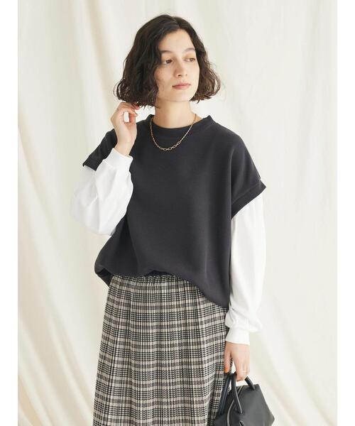 CRAFT STANDARD BOUTIQUE(クラフトスタンダードブティック)の「起毛ワッフルレイヤード風プルオーバー(Tシャツ/カットソー・レディース・オレンジ/モカ/ブラック・FREE)」の8枚目の写真
