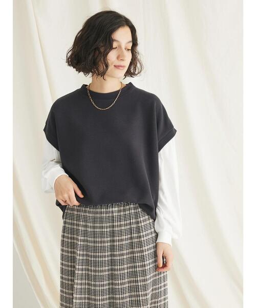 CRAFT STANDARD BOUTIQUE(クラフトスタンダードブティック)の「起毛ワッフルレイヤード風プルオーバー(Tシャツ/カットソー・レディース・オレンジ/モカ/ブラック・FREE)」の9枚目の写真
