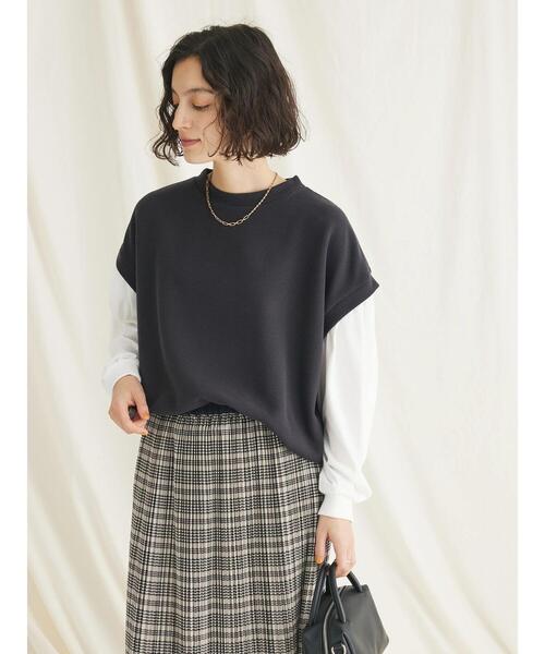 CRAFT STANDARD BOUTIQUE(クラフトスタンダードブティック)の「起毛ワッフルレイヤード風プルオーバー(Tシャツ/カットソー・レディース・オレンジ/モカ/ブラック・FREE)」の10枚目の写真