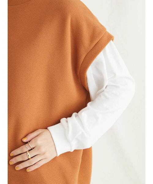 CRAFT STANDARD BOUTIQUE(クラフトスタンダードブティック)の「起毛ワッフルレイヤード風プルオーバー(Tシャツ/カットソー・レディース・オレンジ/モカ/ブラック・FREE)」の17枚目の写真