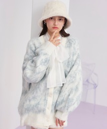 トワルドジュイモヘアタッチニットカーディガン