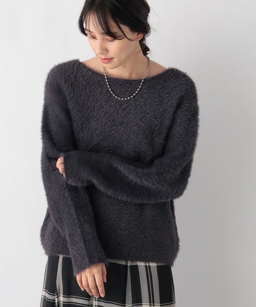 GLOBAL WORK(グローバルワーク)の「フェザー2WAYプルオーバー/985966(ニット/セーター・レディース・モカ/ブルー/チャコールグレー・FREE)」の16枚目の写真