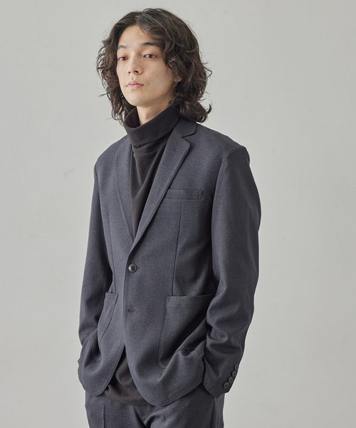  j.n.r.d（ジェー・エヌ・アール・ディー）の「【セットアップ対応】j.n.r.d/ヘリンボーンストレッチ2Bジャケット（テーラードジャケット・メンズ・ネイビー/チャコールグレー/ブラック・L/M/LL）」の6枚目の写真