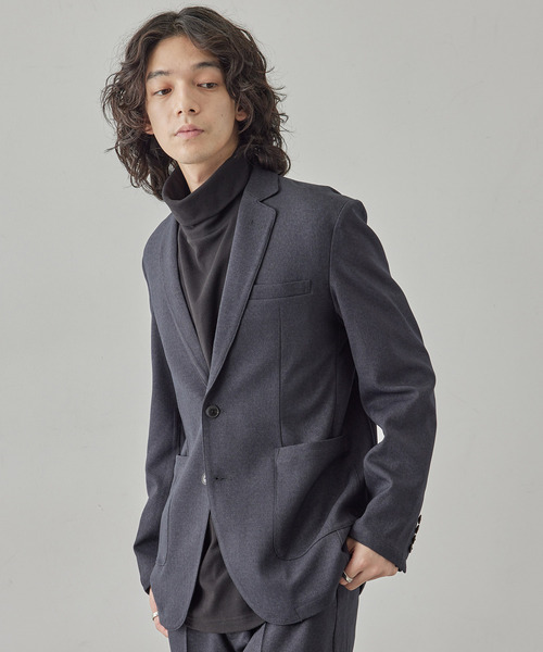  j.n.r.d（ジェー・エヌ・アール・ディー）の「【セットアップ対応】j.n.r.d/ヘリンボーンストレッチ2Bジャケット（テーラードジャケット・メンズ・ネイビー/チャコールグレー/ブラック・L/M/LL）」の7枚目の写真