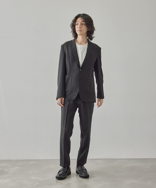  j.n.r.d（ジェー・エヌ・アール・ディー）の「【セットアップ対応】j.n.r.d/ヘリンボーンストレッチ2Bジャケット（テーラードジャケット・メンズ・ネイビー/チャコールグレー/ブラック・L/M/LL）」の9枚目の写真