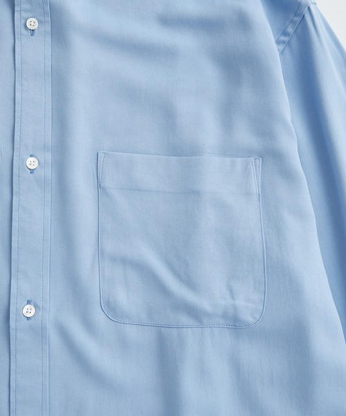 ADAM ET ROPE'（アダムエロペ）の「【WEB限定】《ADAM ET ROPE' HOMME × Yuki Kawahara》ルーズシルエット レーヨン Vintage Style ideal Shirts / UNISEX（シャツ/ブラウス・メンズ・サックスブルー/キナリ・M/L）」の6枚目の写真