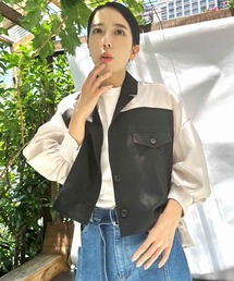 AVIE（アビィ）の「ディファレントファブリックジャケット（テーラードジャケット）」