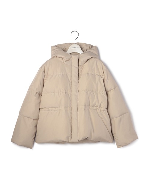 LAISSE PASSE（レッセパッセ）の「ショートダウンコート（ダウンジャケット/コート・レディース・ブラック/ベージュ・SMALL/MEDIUM）」の6枚目の写真