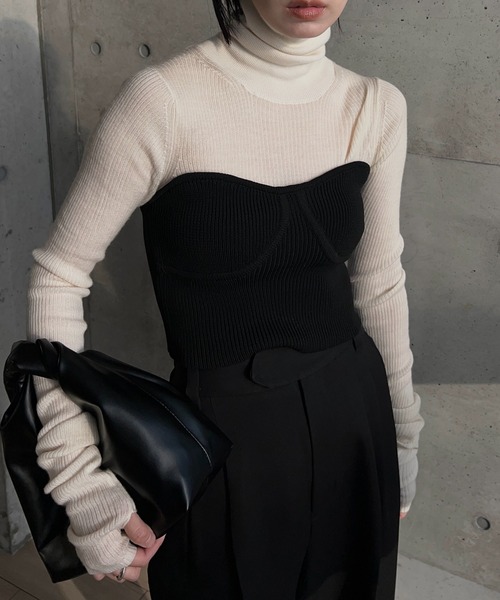 y/m by RIKA（イムバイリカ）の「ニットビスチェ（ニット/セーター・レディース・ブラック・FREE）」の14枚目の写真