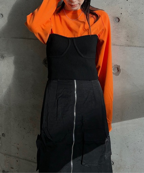 y/m by RIKA（イムバイリカ）の「ニットビスチェ（ニット/セーター・レディース・ブラック・FREE）」の5枚目の写真