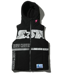 yield（イールド）の「【STARTER GOLF】スターターゴルフ THERMOLITE(R)ストレッチナイロン　ビッグロゴ裏ボアフードベスト SG-323007（ベスト）」