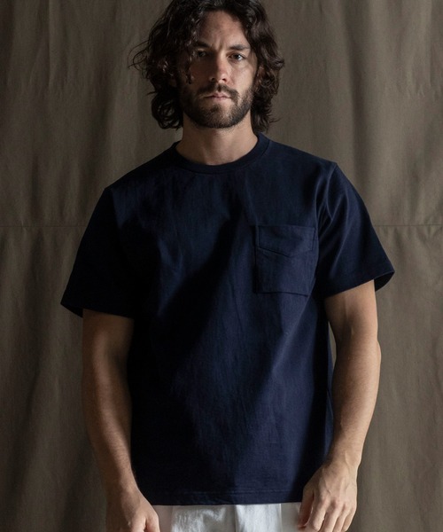 Jackman（ジャックマン）の「Dotsume Pocket T-Shirt（Tシャツ/カットソー・メンズ・ブルー系その他/ライム/オフホワイト/ブラック/ベビーピンク/サックスブルー/クリアブルー/ブルー系その他2/ネイビー/ダークグリーン/グリーン系その他2/ダークベージュ/ライトベージュ/グレイッシュベージュ/スミクロ・MEDIUM/LARGE/X-LARGE/SMALL）」の10枚目の写真