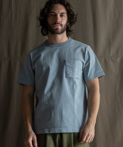 Jackman（ジャックマン）の「Dotsume Pocket T-Shirt（Tシャツ/カットソー・メンズ・ブルー系その他/ライム/オフホワイト/ブラック/ベビーピンク/サックスブルー/クリアブルー/ブルー系その他2/ネイビー/ダークグリーン/グリーン系その他2/ダークベージュ/ライトベージュ/グレイッシュベージュ/スミクロ・MEDIUM/LARGE/X-LARGE/SMALL）」の11枚目の写真