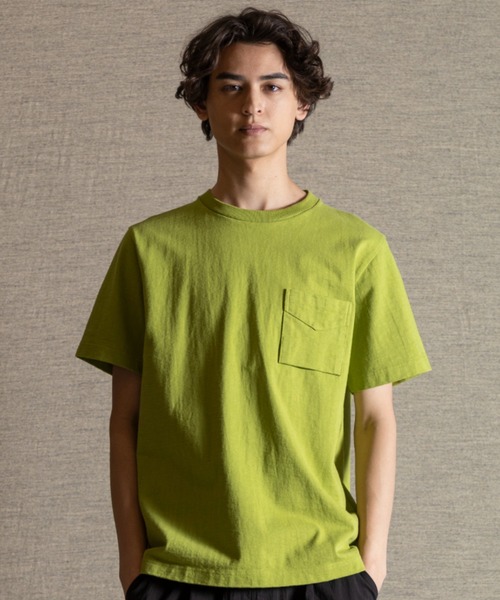 Jackman（ジャックマン）の「Dotsume Pocket T-Shirt（Tシャツ/カットソー・メンズ・ブルー系その他/ライム/オフホワイト/ブラック/ベビーピンク/サックスブルー/クリアブルー/ブルー系その他2/ネイビー/ダークグリーン/グリーン系その他2/ダークベージュ/ライトベージュ/グレイッシュベージュ/スミクロ・MEDIUM/LARGE/X-LARGE/SMALL）」の8枚目の写真