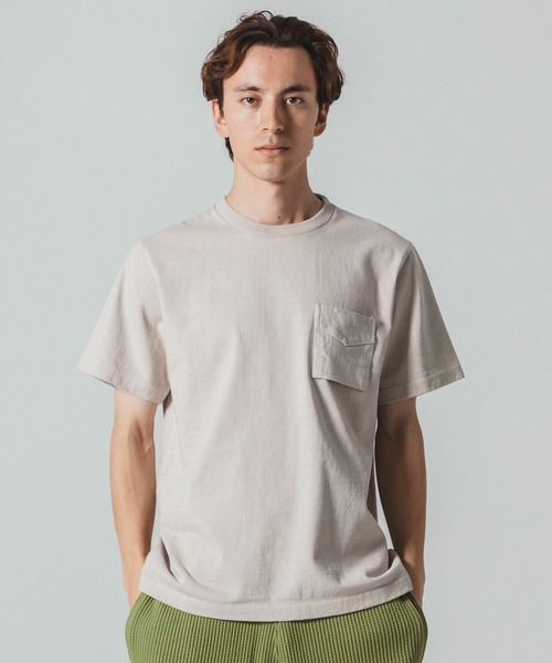 美品 ジャックマン Dotsume ポケットTシャツ サンドカーキ JM5870 Jackman - Dotsume Pocket T-Shirt - JM5870 – Sun House Online