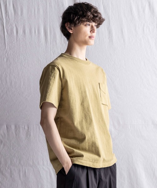 Jackman（ジャックマン）の「Dotsume Pocket T-Shirt（Tシャツ/カットソー・メンズ・ブルー系その他/ライム/オフホワイト/ブラック/ベビーピンク/サックスブルー/クリアブルー/ブルー系その他2/ネイビー/ダークグリーン/グリーン系その他2/ダークベージュ/ライトベージュ/グレイッシュベージュ/スミクロ・MEDIUM/LARGE/X-LARGE/SMALL）」の22枚目の写真