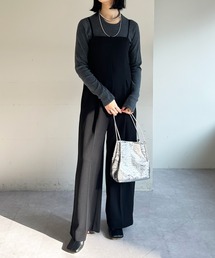 SHENERY | カットジョーゼットタックサロペット(サロペット/オーバーオール)