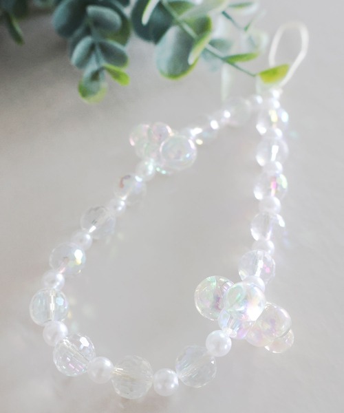 tiny tiny（ティニーティニー）の「ショートモバイルストラップ1[tiny tiny(ティニーティニー)]（スマホグッズ・レディース・ピンク/ベビーピンク/パープル/グリーン/その他/ライトブルー/アイボリー/ホワイト/オフホワイト/ライトピンク/スカイブルー/クリアブルー・0）」の4枚目の写真