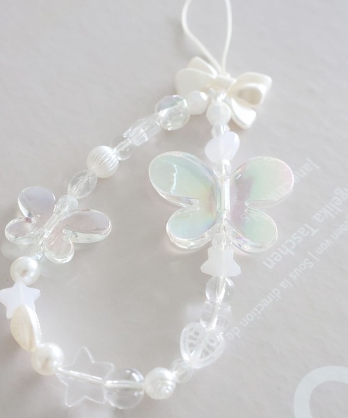 tiny tiny（ティニーティニー）の「ショートモバイルストラップ1[tiny tiny(ティニーティニー)]（スマホグッズ・レディース・ピンク/ベビーピンク/パープル/グリーン/その他/ライトブルー/アイボリー/ホワイト/オフホワイト/ライトピンク/スカイブルー/クリアブルー・0）」の2枚目の写真