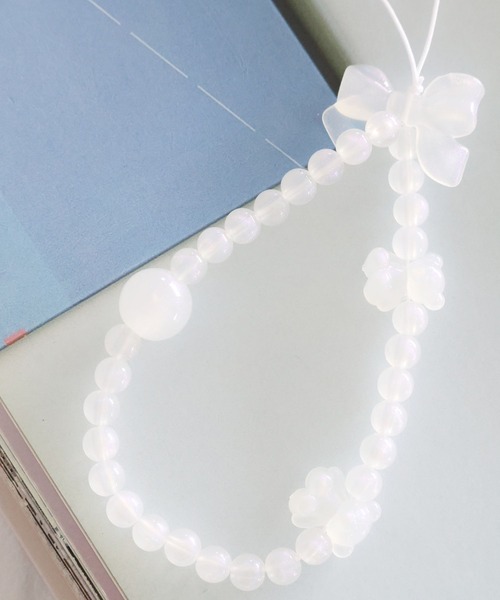 tiny tiny（ティニーティニー）の「ショートモバイルストラップ1[tiny tiny(ティニーティニー)]（スマホグッズ・レディース・ピンク/ベビーピンク/パープル/グリーン/その他/ライトブルー/アイボリー/ホワイト/オフホワイト/ライトピンク/スカイブルー/クリアブルー・0）」の3枚目の写真