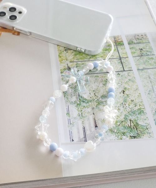 tiny tiny（ティニーティニー）の「ショートモバイルストラップ1[tiny tiny(ティニーティニー)]（スマホグッズ・レディース・ピンク/ベビーピンク/パープル/グリーン/その他/ライトブルー/アイボリー/ホワイト/オフホワイト/ライトピンク/スカイブルー/クリアブルー・0）」の7枚目の写真