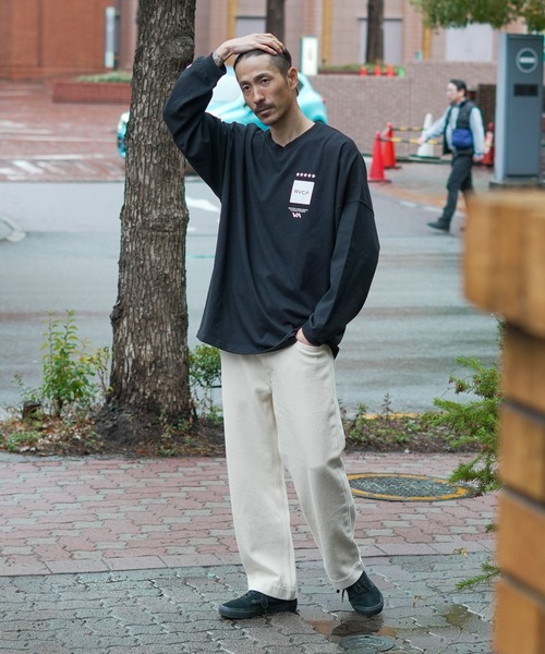 RVCA(ルーカ)の「RVCA メンズ UP STATE LS TEE ロングスリーブTシャツ/ルーカビッグサイズスクエアデザインブランドロゴロングスリーブカットソー(Tシャツ/カットソー・メンズ・ホワイト/ブラック/カーキ・MEDIUM/LARGE/X-LARGE/SMALL)」の7枚目の写真