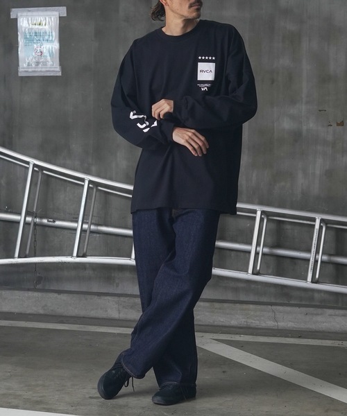 RVCA(ルーカ)の「RVCA メンズ UP STATE LS TEE ロングスリーブTシャツ/ルーカビッグサイズスクエアデザインブランドロゴロングスリーブカットソー(Tシャツ/カットソー・メンズ・ホワイト/ブラック/カーキ・MEDIUM/LARGE/X-LARGE/SMALL)」の19枚目の写真