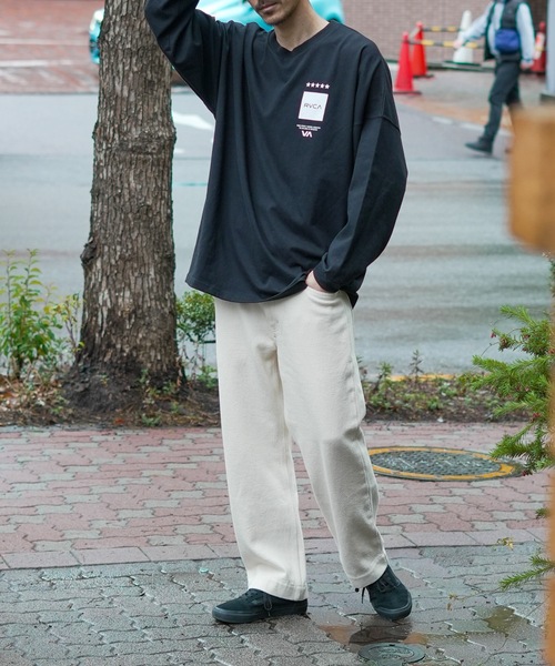 RVCA(ルーカ)の「RVCA メンズ UP STATE LS TEE ロングスリーブTシャツ/ルーカビッグサイズスクエアデザインブランドロゴロングスリーブカットソー(Tシャツ/カットソー・メンズ・ホワイト/ブラック/カーキ・MEDIUM/LARGE/X-LARGE/SMALL)」の11枚目の写真