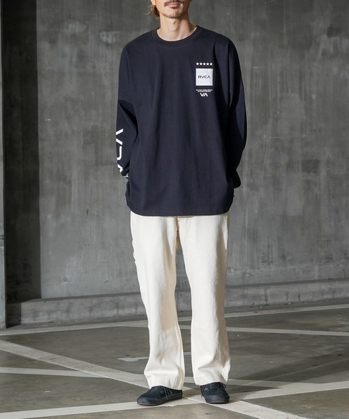 RVCA(ルーカ)の「RVCA メンズ UP STATE LS TEE ロングスリーブTシャツ/ルーカビッグサイズスクエアデザインブランドロゴロングスリーブカットソー(Tシャツ/カットソー・メンズ・ホワイト/ブラック/カーキ・MEDIUM/LARGE/X-LARGE/SMALL)」の18枚目の写真