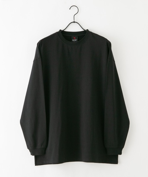 SAVIER（サビアー）の「【SAVIER/サビアー】オーバーサイズロングTシャツ　バックプリント　ウェーブプリント（Tシャツ/カットソー・メンズ・ブラック/ホワイト・MEDIUM/LARGE）」の6枚目の写真