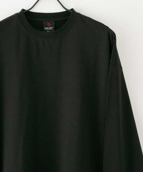 SAVIER（サビアー）の「【SAVIER/サビアー】オーバーサイズロングTシャツ　バックプリント　ウェーブプリント（Tシャツ/カットソー・メンズ・ブラック/ホワイト・MEDIUM/LARGE）」の8枚目の写真