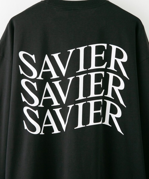SAVIER（サビアー）の「【SAVIER/サビアー】オーバーサイズロングTシャツ　バックプリント　ウェーブプリント（Tシャツ/カットソー・メンズ・ブラック/ホワイト・MEDIUM/LARGE）」の11枚目の写真