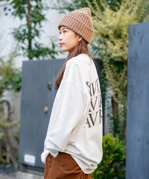 SAVIER（サビアー）の「【SAVIER/サビアー】オーバーサイズロングTシャツ　バックプリント　ウェーブプリント（Tシャツ/カットソー・メンズ・ブラック/ホワイト・MEDIUM/LARGE）」の14枚目の写真