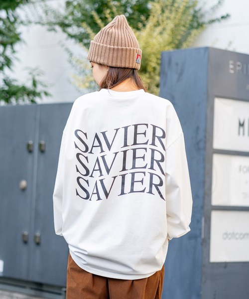 SAVIER（サビアー）の「【SAVIER/サビアー】オーバーサイズロングTシャツ　バックプリント　ウェーブプリント（Tシャツ/カットソー・メンズ・ブラック/ホワイト・MEDIUM/LARGE）」の15枚目の写真
