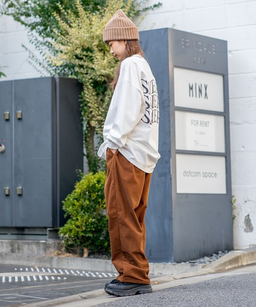 SAVIER（サビアー）の「【SAVIER/サビアー】オーバーサイズロングTシャツ　バックプリント　ウェーブプリント（Tシャツ/カットソー・メンズ・ブラック/ホワイト・MEDIUM/LARGE）」の18枚目の写真