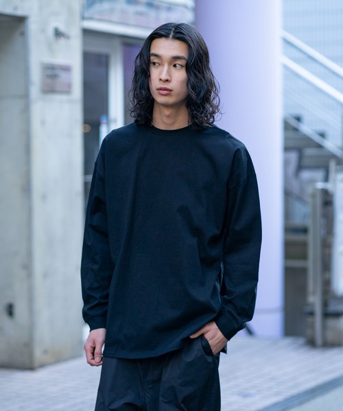 SAVIER（サビアー）の「【SAVIER/サビアー】オーバーサイズロングTシャツ　バックプリント　ウェーブプリント（Tシャツ/カットソー・メンズ・ブラック/ホワイト・MEDIUM/LARGE）」の22枚目の写真