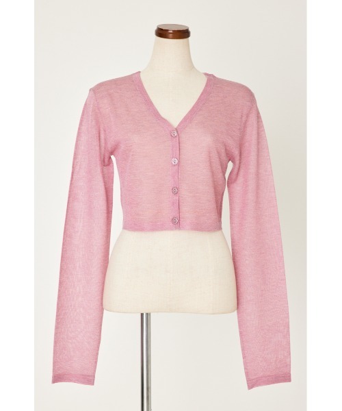 cropped sheer cardigan（クロップドシアーカーディガン