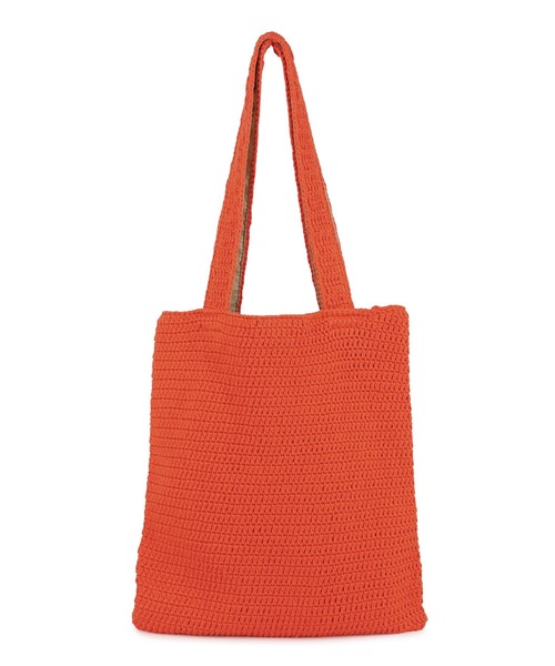PAUL & JOE ACCESSOIRES（ポールアンドジョーアクセソワ）の「PAUL & JOE ACCESSOIRES (ポール＆ジョーアクセソワ)クロシェ編みタテ型トートバッグ ダイナソー PJA-B1032（トートバッグ・レディース・オレンジ/グリーン・FREE）」の18枚目の写真